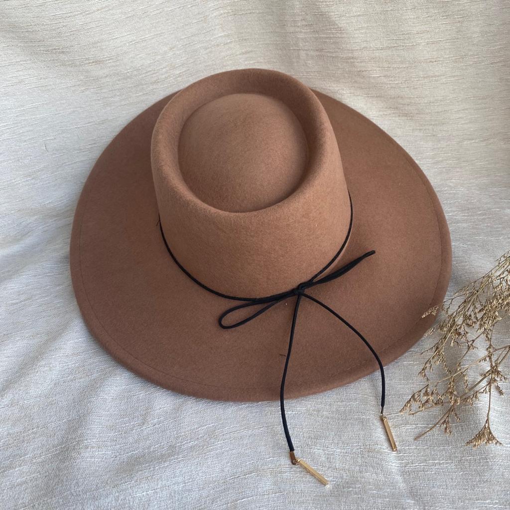 Mocha Flat Brim Hat