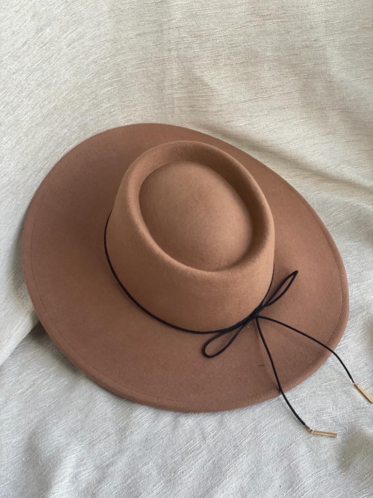 Mocha Flat Brim Hat